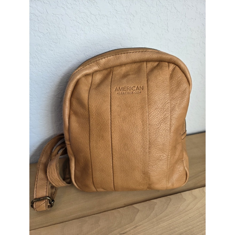 American Leather Co. Cleveland‎ MINI Leather Backpack Purse Bag In Nutmeg